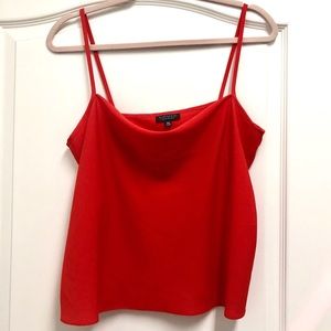 Topshop Red Draped Neck Tank